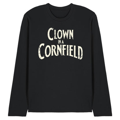 Black - Front - Clown In A Cornfield Unisex Adult Logo Long-Sleeved T-Shirt