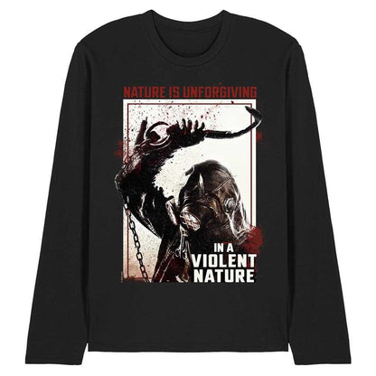 Black - Front - In A Violent Nature Unisex Adult Key Art Long-Sleeved T-Shirt