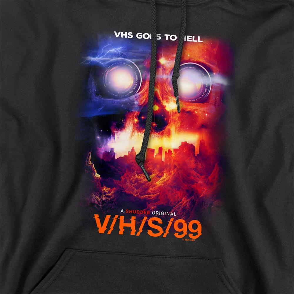Black - Side - V-H-S-99 Unisex Adult Goes To Hell Hoodie