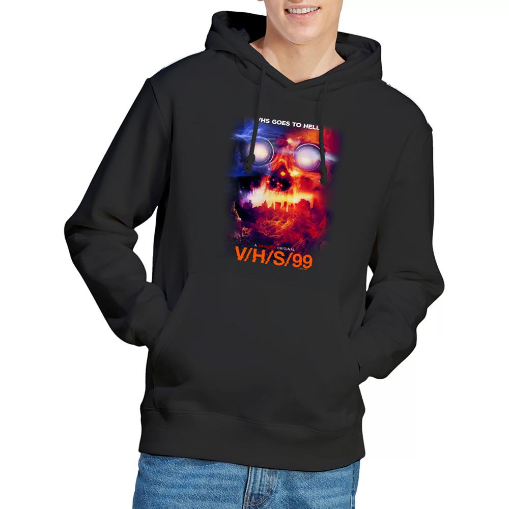 Black - Lifestyle - V-H-S-99 Unisex Adult Goes To Hell Hoodie