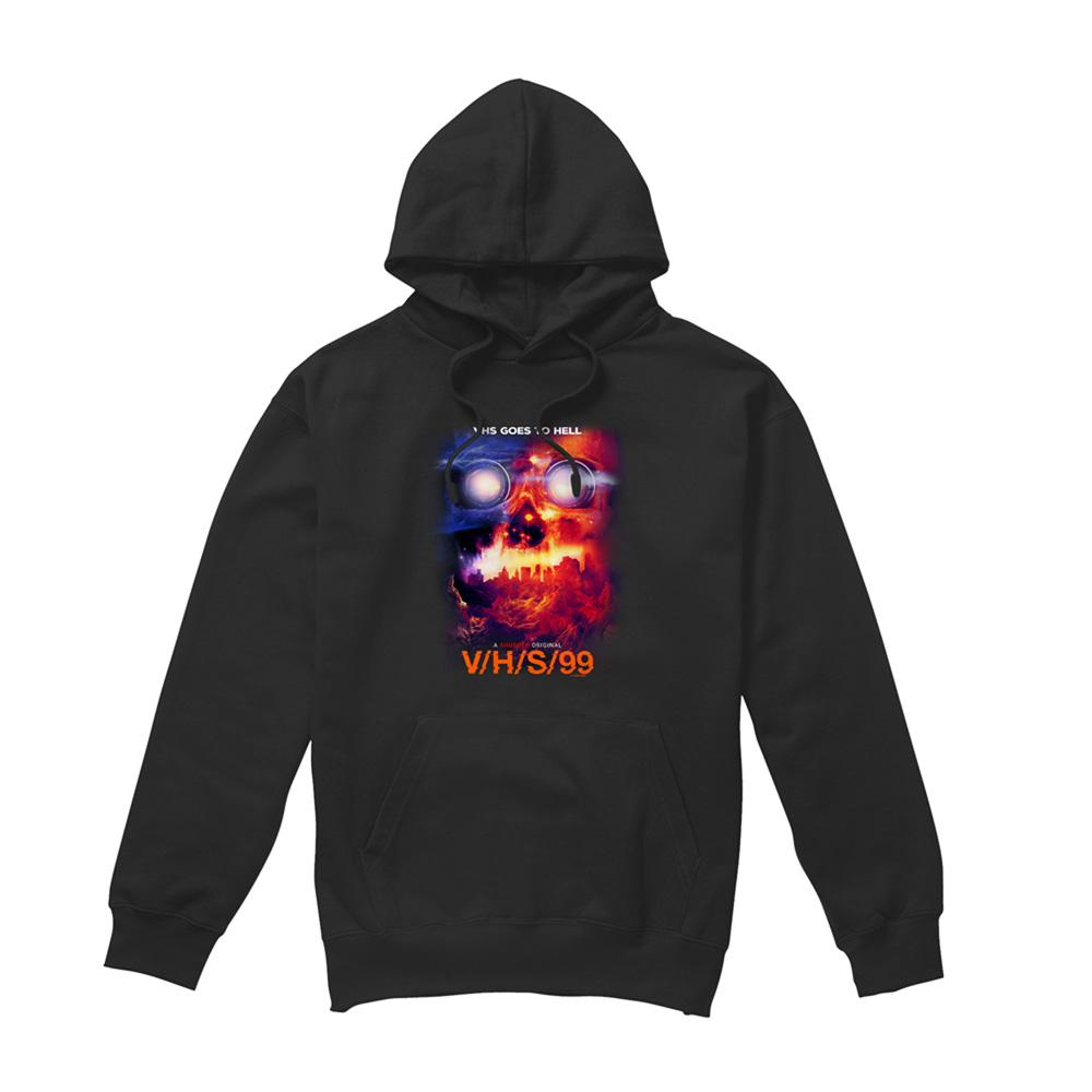Black - Front - V-H-S-99 Unisex Adult Goes To Hell Hoodie