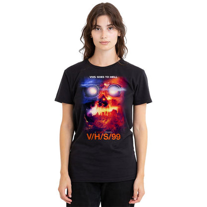 Black - Side - V-H-S-99 Womens-Ladies Goes To Hell T-Shirt
