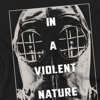 Black - Side - In A Violent Nature Unisex Adult Large Mask Long-Sleeved T-Shirt
