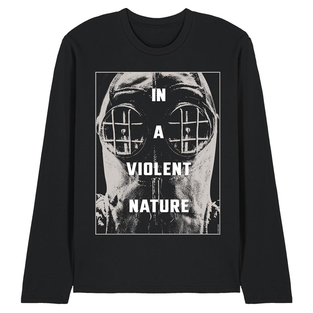 Black - Front - In A Violent Nature Unisex Adult Large Mask Long-Sleeved T-Shirt