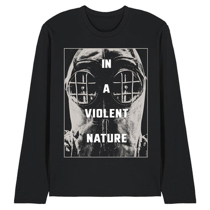 Black - Front - In A Violent Nature Unisex Adult Large Mask Long-Sleeved T-Shirt