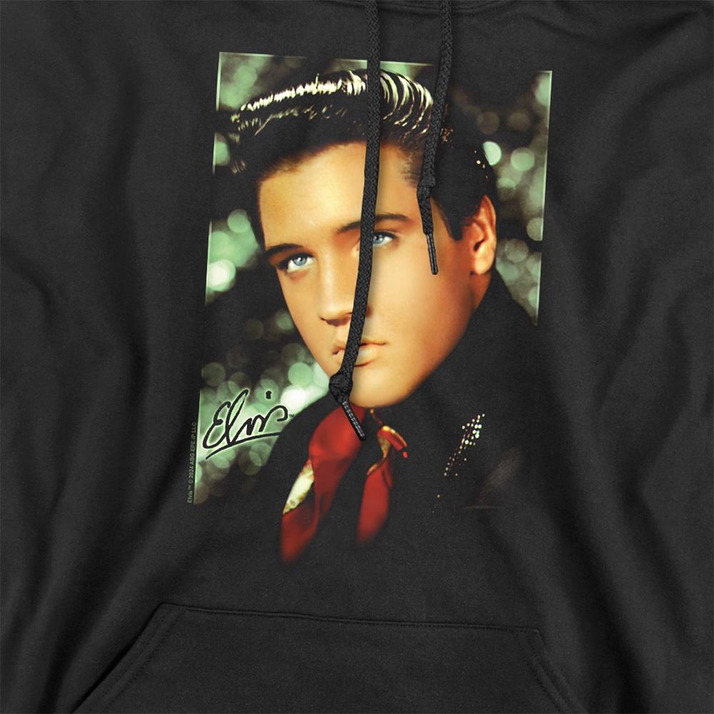 Black - Lifestyle - Elvis Presley Unisex Adult Red Scarf Hoodie