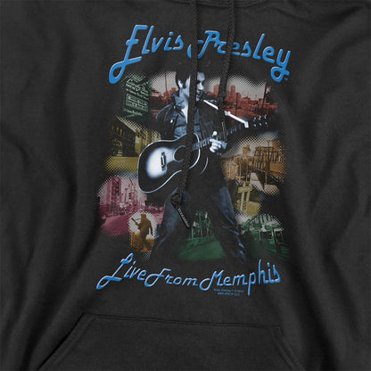 Black - Lifestyle - Elvis Presley Unisex Adult Memphis Hoodie