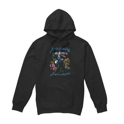 Black - Front - Elvis Presley Unisex Adult Memphis Hoodie