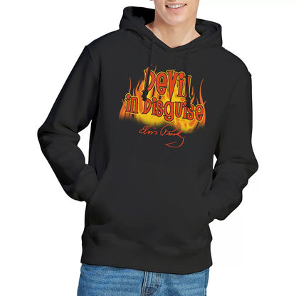 Black - Side - Elvis Presley Unisex Adult Devil In Disguise Hoodie