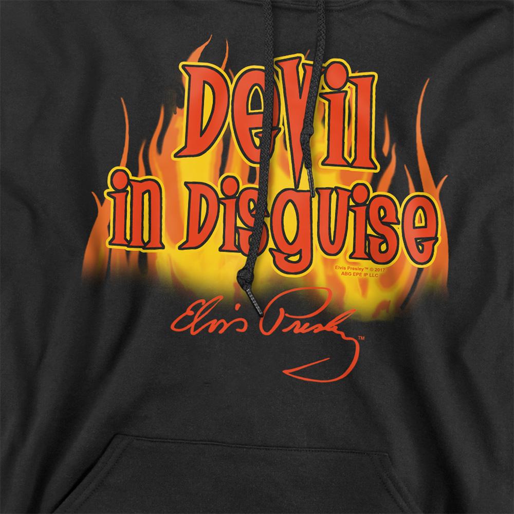 Black - Lifestyle - Elvis Presley Unisex Adult Devil In Disguise Hoodie