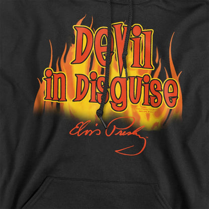 Black - Lifestyle - Elvis Presley Unisex Adult Devil In Disguise Hoodie