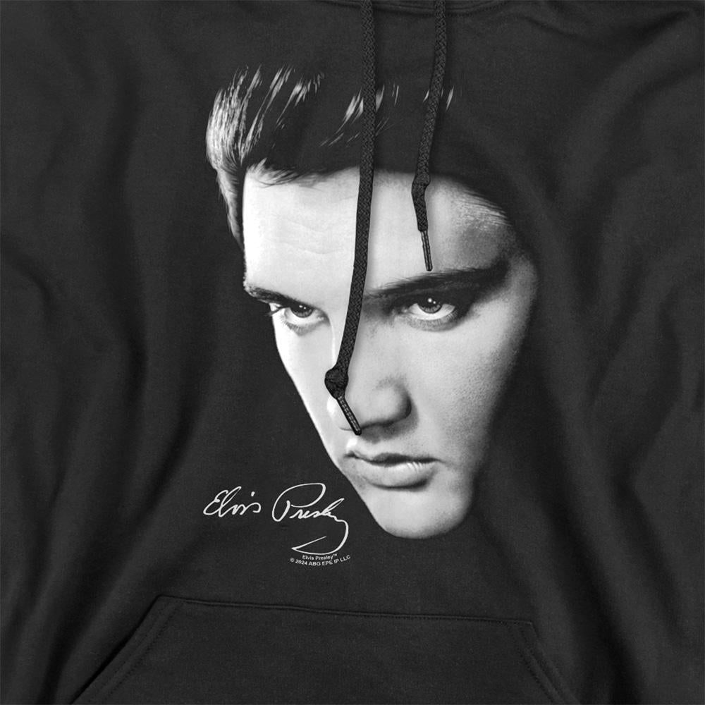 Black - Lifestyle - Elvis Presley Unisex Adult Face Hoodie