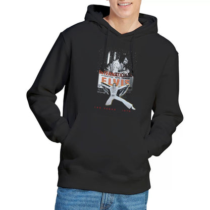 Black - Back - Elvis Presley Unisex Adult Las Vegas Hoodie