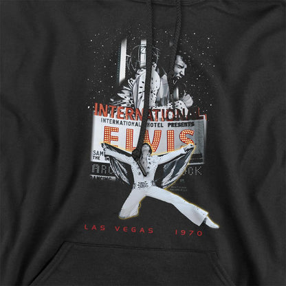 Black - Side - Elvis Presley Unisex Adult Las Vegas Hoodie