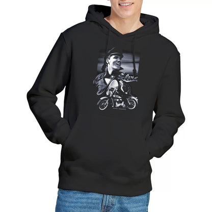 Black - Lifestyle - Elvis Presley Unisex Adult Motorbike Hoodie
