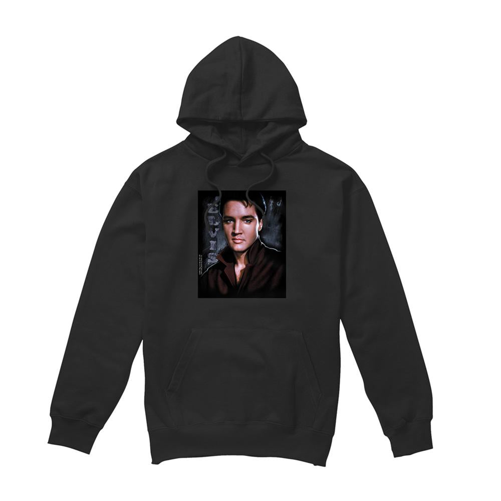 Black - Front - Elvis Presley Unisex Adult Tough Hoodie