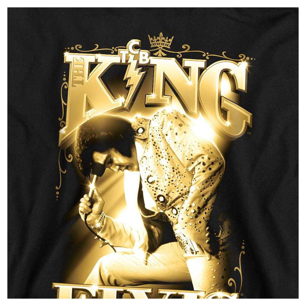 Black - Side - Elvis Presley Childrens-Kids The King Pull Over Hoodie