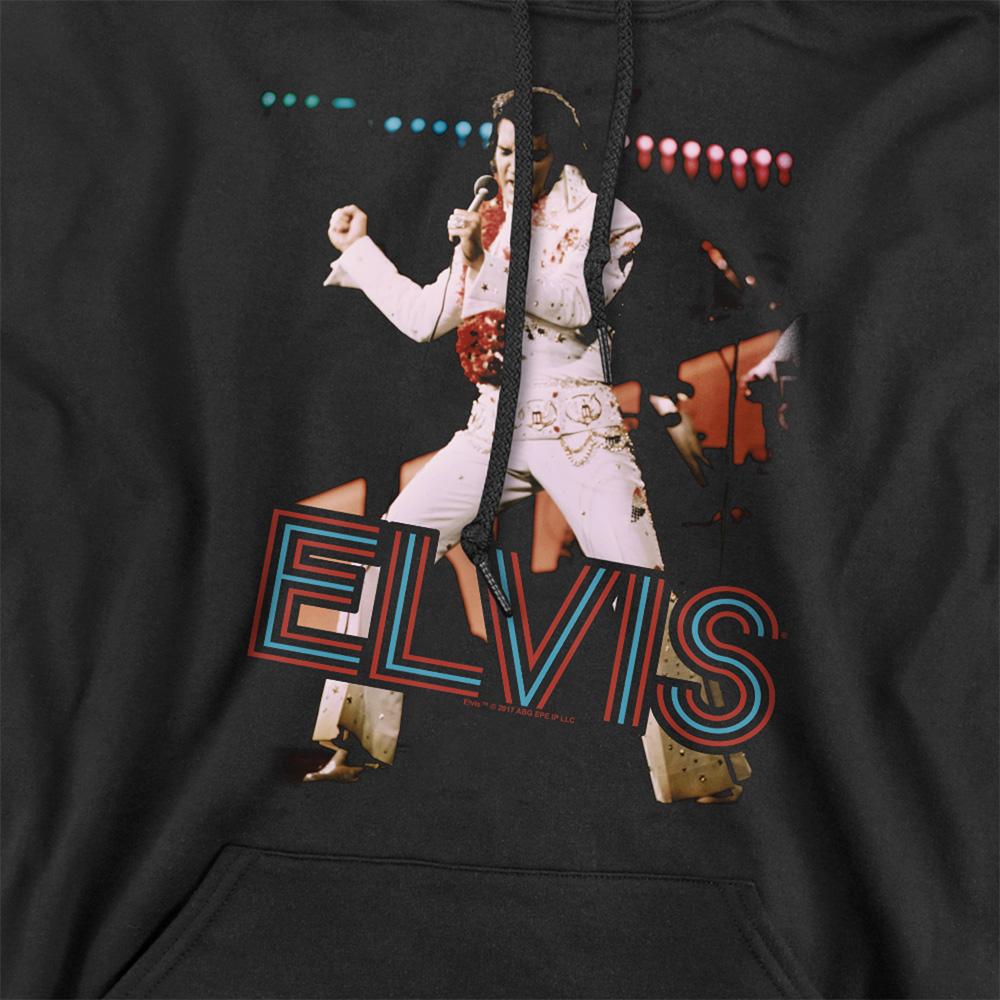 Black - Side - Elvis Presley Unisex Adult Hit The Lights Hoodie