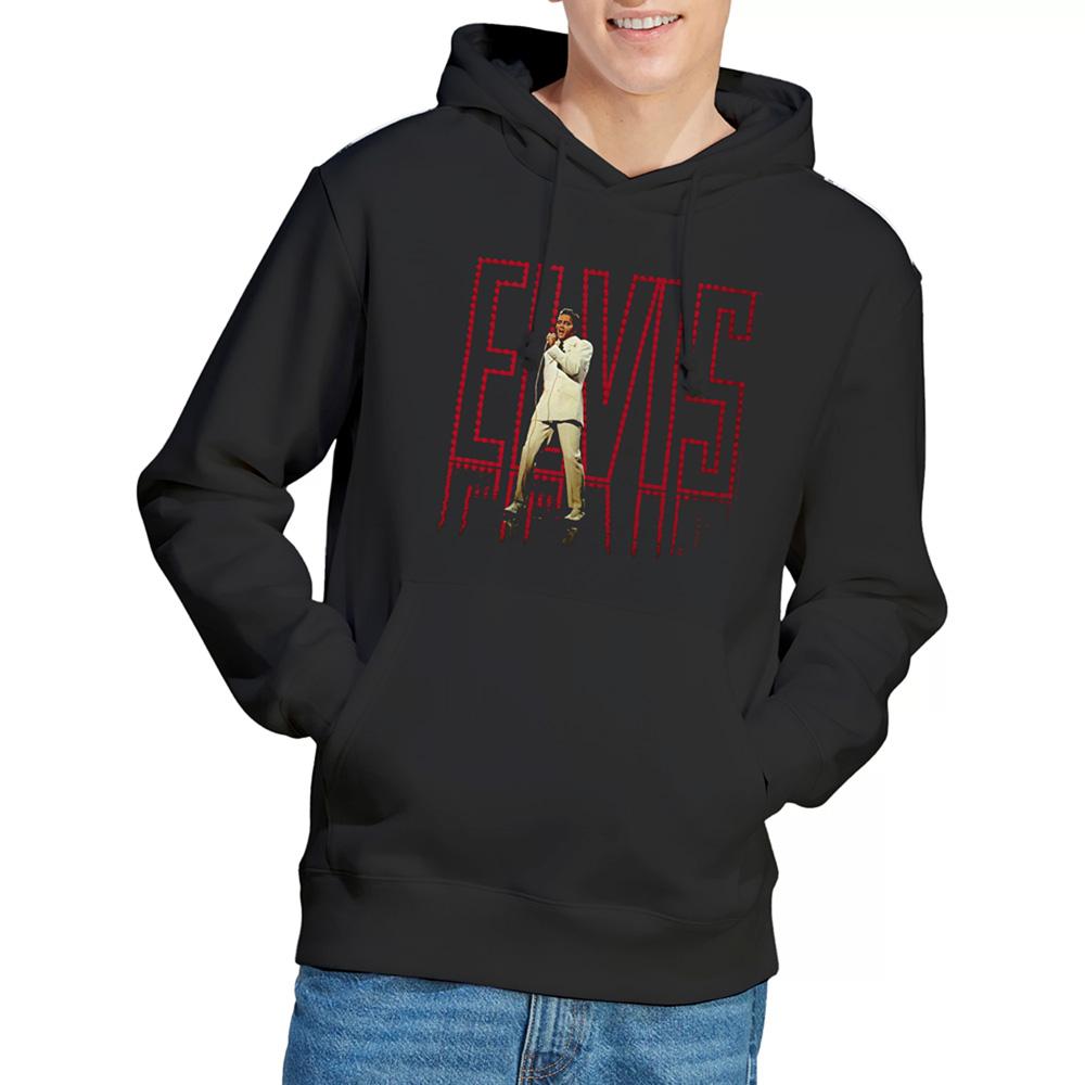 Black - Back - Elvis Presley Unisex Adult 68 Album Hoodie
