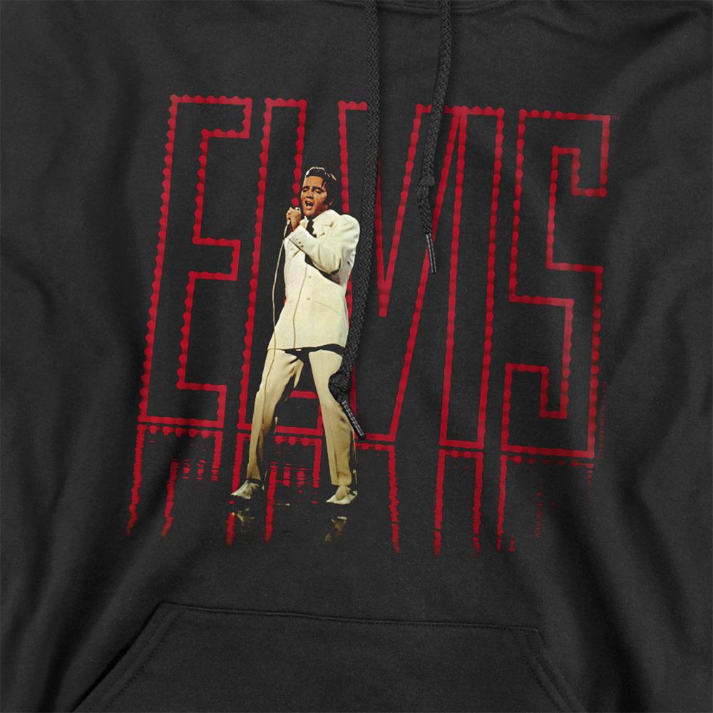 Black - Side - Elvis Presley Unisex Adult 68 Album Hoodie