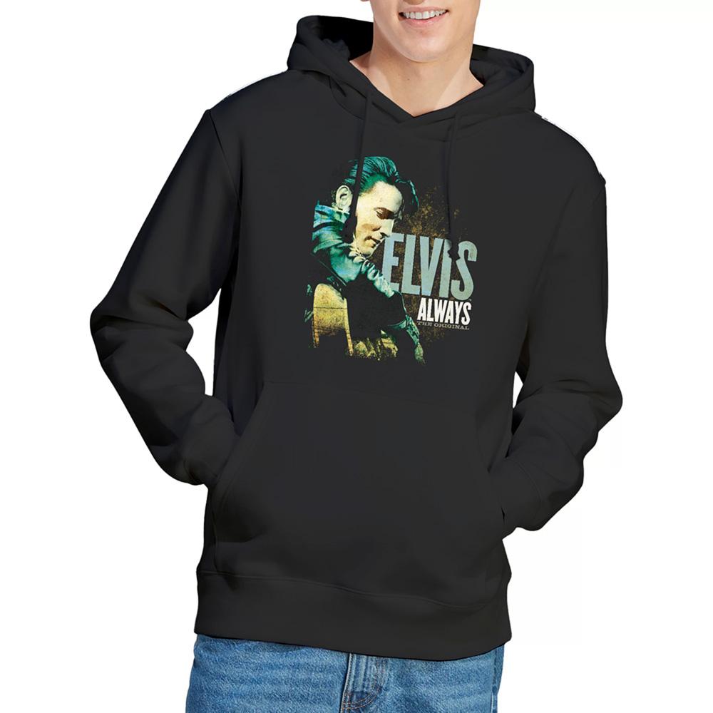 Black - Back - Elvis Presley Unisex Adult Always The Original Hoodie