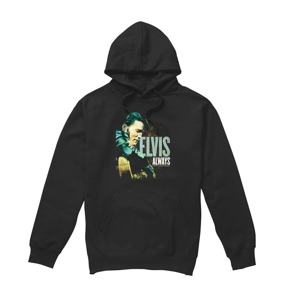 Black - Front - Elvis Presley Unisex Adult Always The Original Hoodie