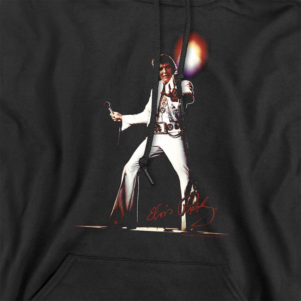Black - Side - Elvis Presley Unisex Adult Glorious Hoodie