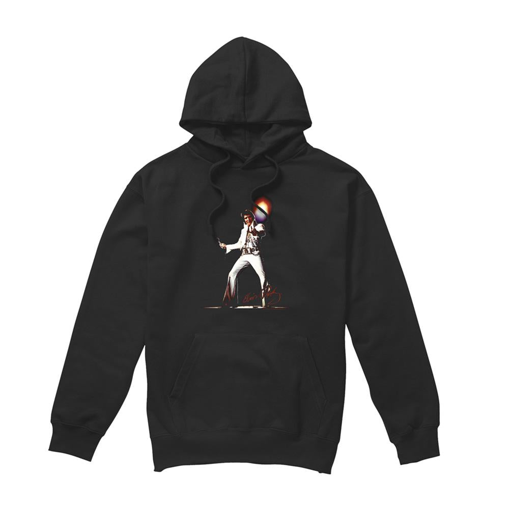 Black - Front - Elvis Presley Unisex Adult Glorious Hoodie
