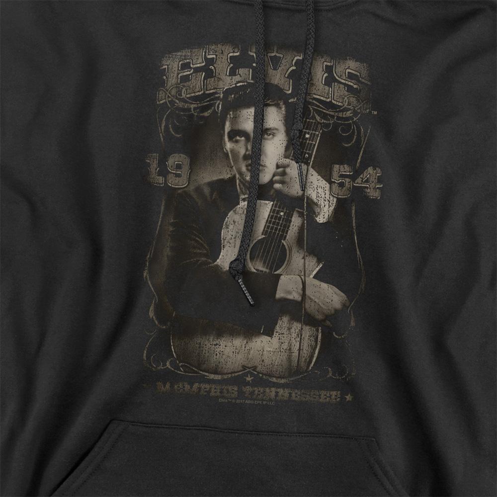 Black - Side - Elvis Presley Unisex Adult 1954 Hoodie