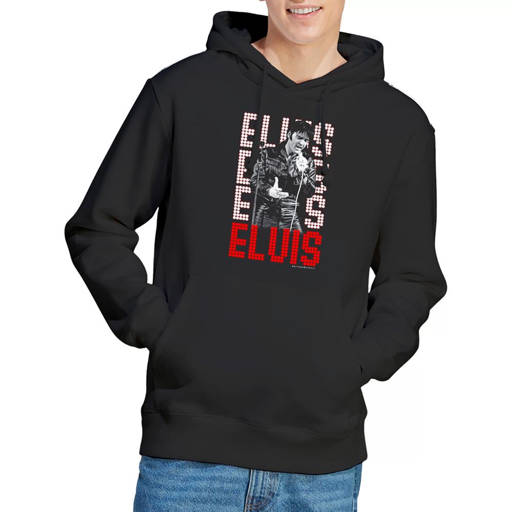 Black - Back - Elvis Presley Unisex Adult 1968 Hoodie