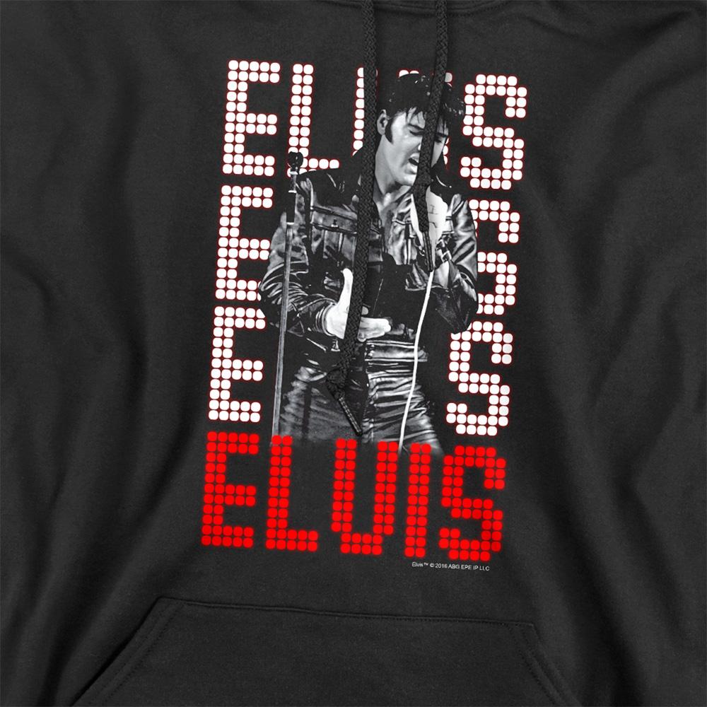 Black - Side - Elvis Presley Unisex Adult 1968 Hoodie