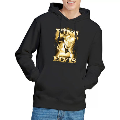 Black - Back - Elvis Presley Unisex Adult The King Hoodie