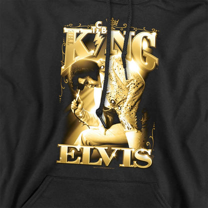 Black - Side - Elvis Presley Unisex Adult The King Hoodie