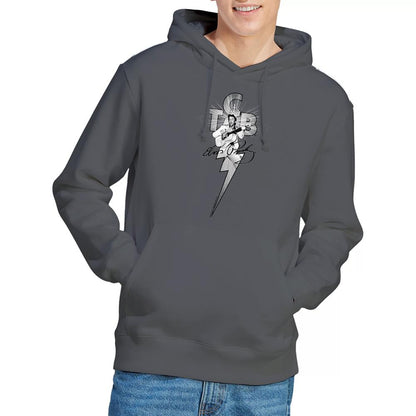 Charcoal - Back - Elvis Presley Unisex Adult TCB Hoodie
