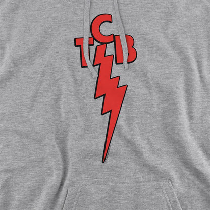 Athletic Heather - Side - Elvis Presley Unisex Adult TCB Hoodie