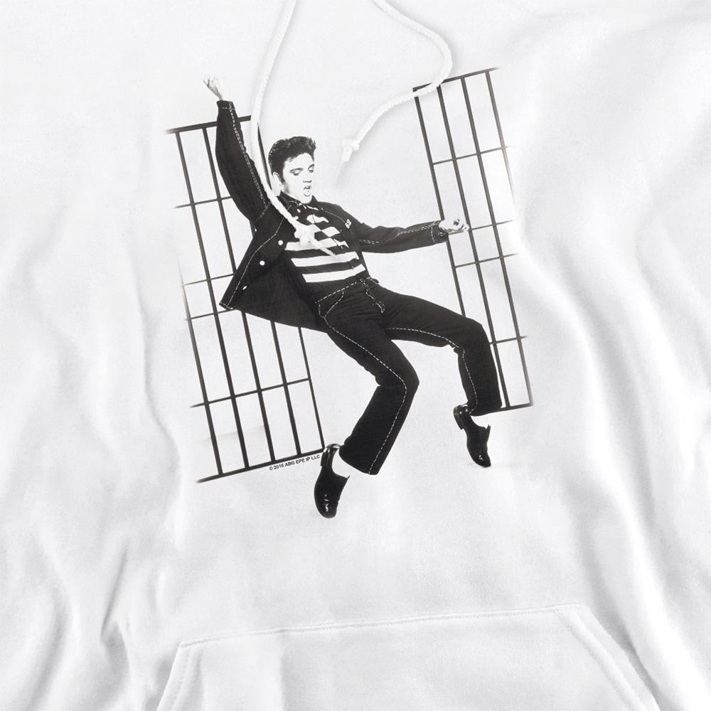 White - Side - Elvis Presley Unisex Adult Jailhouse Rock Hoodie