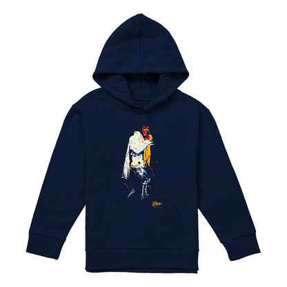 Navy - Front - Elvis Presley Childrens-Kids Yellow Scarf Pull Over Hoodie