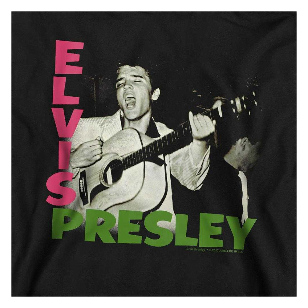 Black - Side - Elvis Presley Childrens-Kids Album Pull Over Hoodie