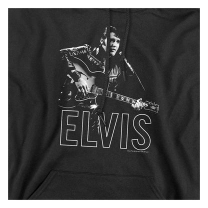Black - Side - Elvis Presley Unisex Adult Guitar Hoodie