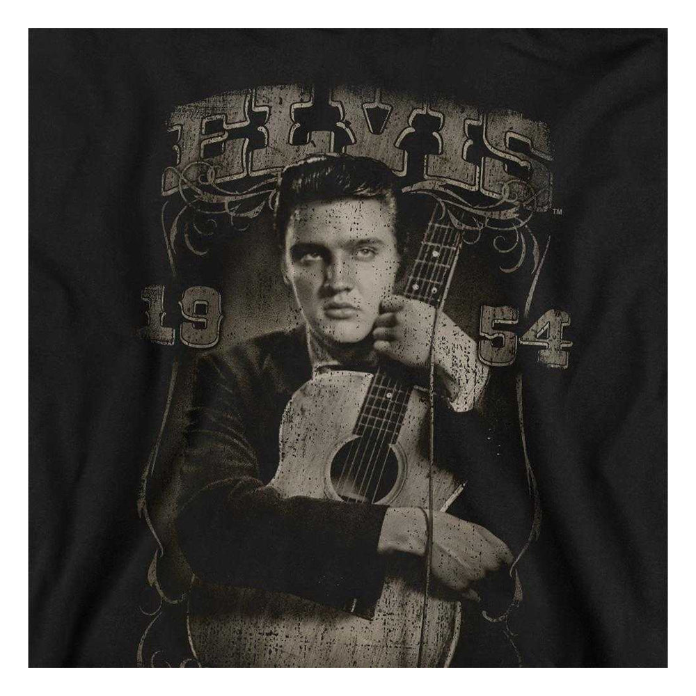 Black - Side - Elvis Presley Childrens-Kids 1954 Pull Over Hoodie