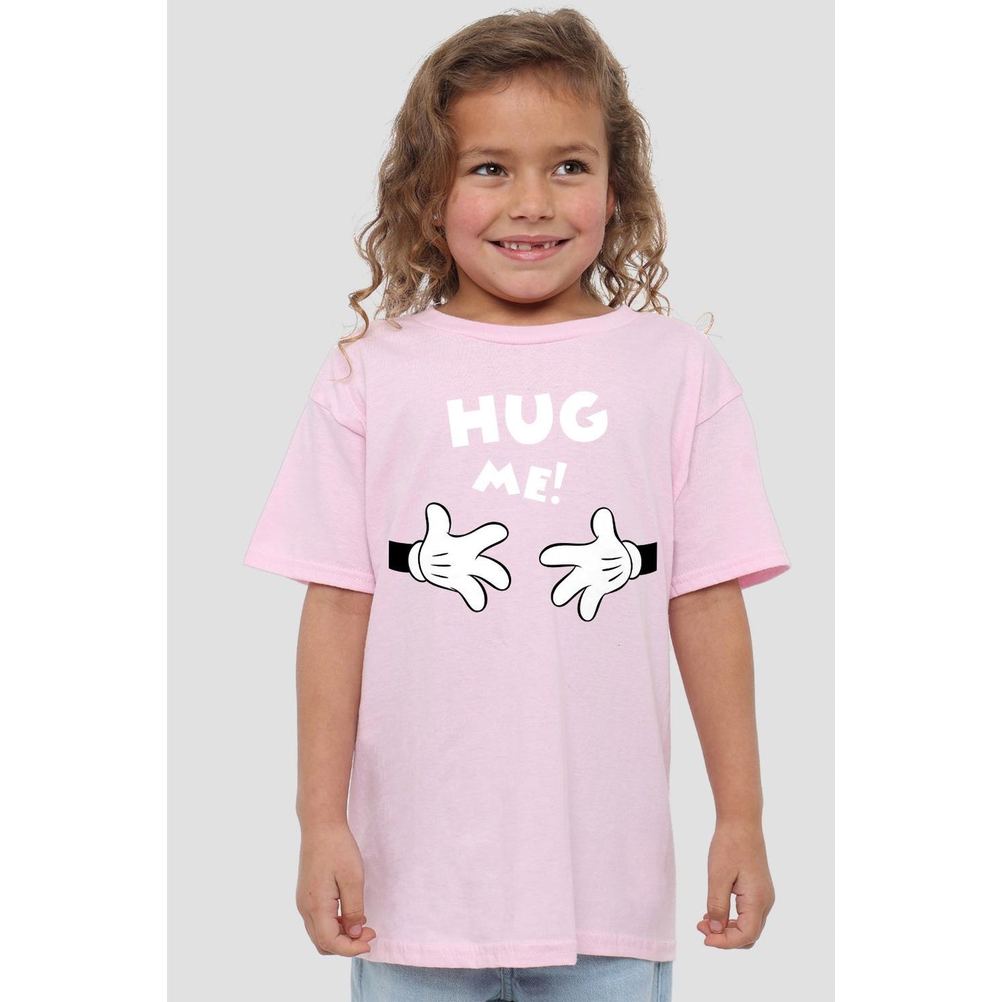 Pink - Lifestyle - Disney Childrens-Kids Hug Me Mickey Mouse Valentine`s Day T-Shirt