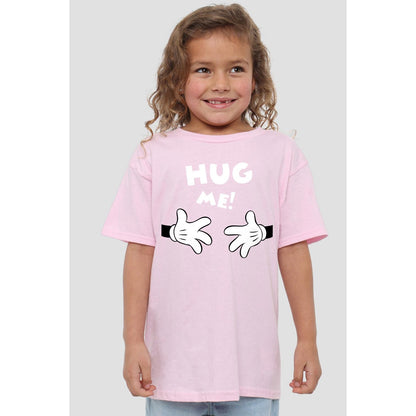 Pink - Lifestyle - Disney Childrens-Kids Hug Me Mickey Mouse Valentine`s Day T-Shirt