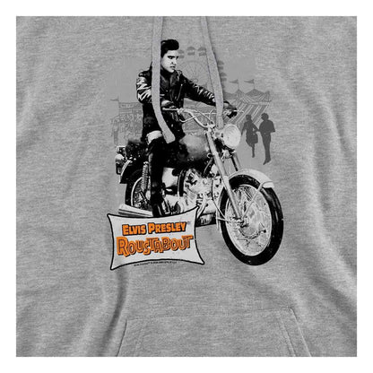 Athletic Heather - Side - Elvis Presley Unisex Adult Roustabout Poster Hoodie