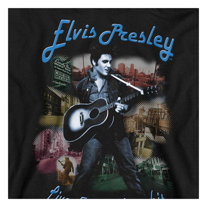 Black - Side - Elvis Presley Childrens-Kids Memphis Pull Over Hoodie