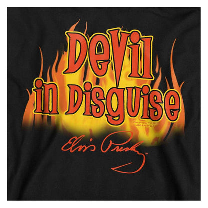 Black - Side - Elvis Presley Childrens-Kids Devil In Disguise Pull Over Hoodie