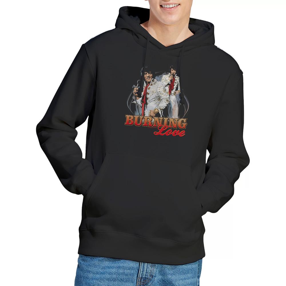 Black - Lifestyle - Elvis Presley Unisex Adult Burning Love Hoodie