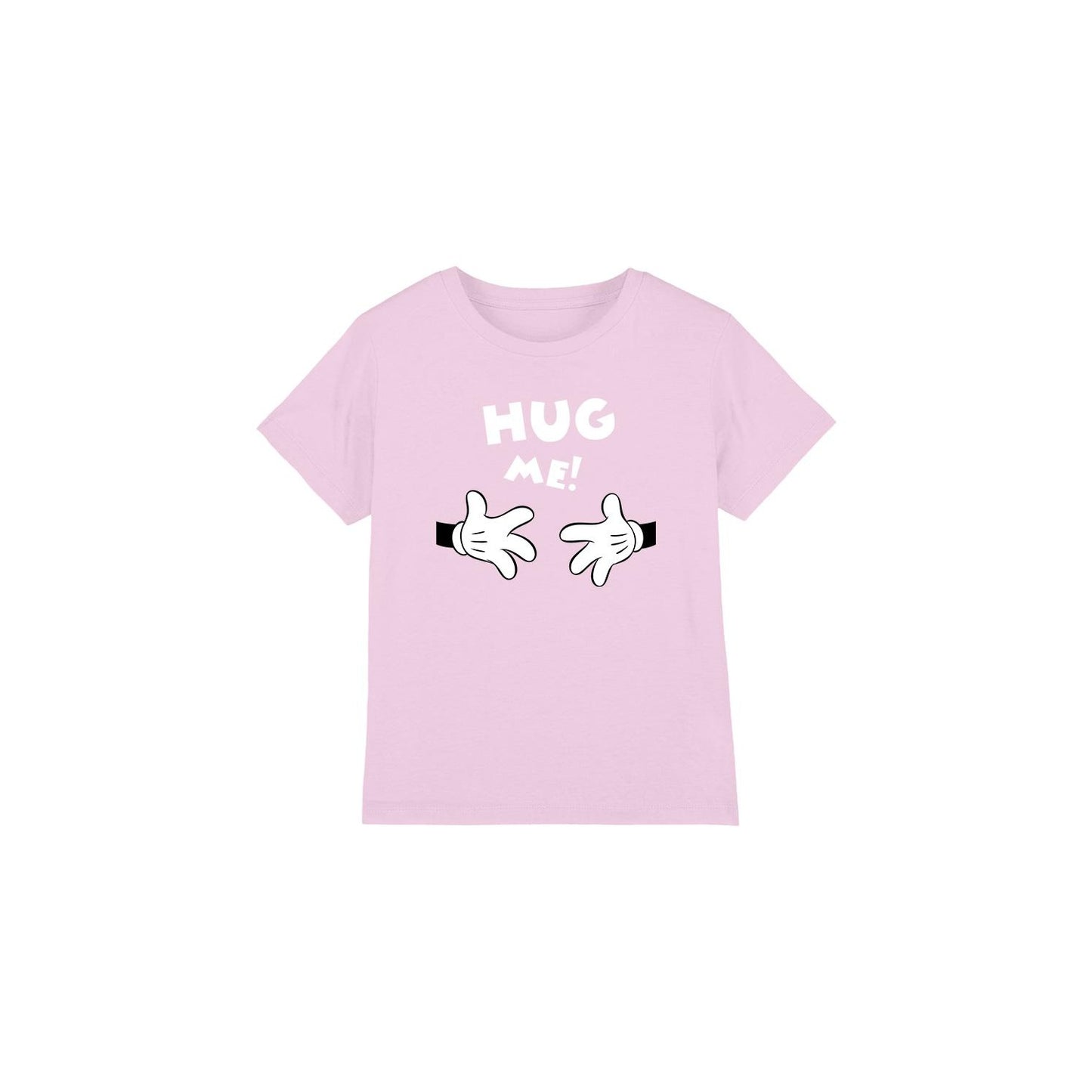 Pink - Front - Disney Childrens-Kids Hug Me Mickey Mouse Valentine`s Day T-Shirt