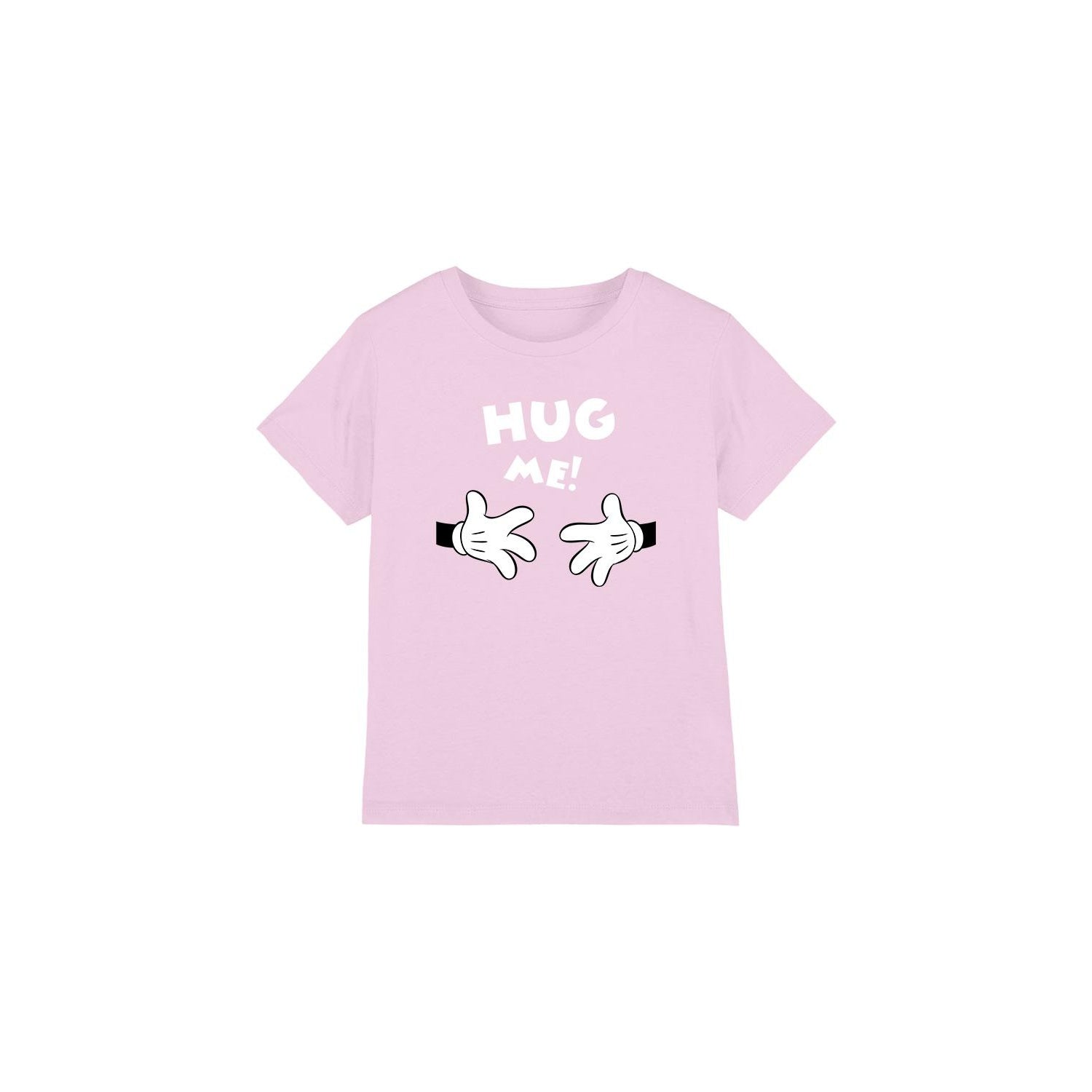 Pink - Front - Disney Childrens-Kids Hug Me Mickey Mouse Valentine`s Day T-Shirt