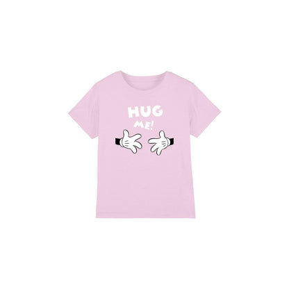 Pink - Front - Disney Childrens-Kids Hug Me Mickey Mouse Valentine`s Day T-Shirt