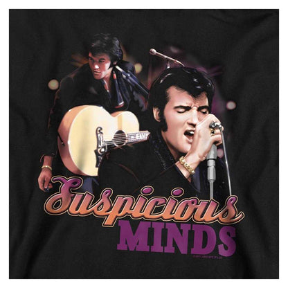 Black - Side - Elvis Presley Childrens-Kids Suspicious Minds Pull Over Hoodie